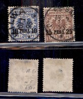 24555 ESTERO - GERMANIA - Colonie - Est Africa - 1893/1896 - 10 Pesa Su 20 Pf + 25 Pesa Su 20 Pf (4/5) - Usati (50+) - Sonstige & Ohne Zuordnung