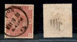 24603 ESTERO - GRAN BRETAGNA - 1883/1884 - 5 Shilling (87) - Usato (700) - Autres & Non Classés