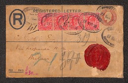 24608 ESTERO - GRAN BRETAGNA - Intero Postale Raccomandato Con Affrancatura Aggiuntiva Di Due Coppie Di 1 Penny (107) Da - Autres & Non Classés