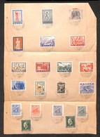 24633 ESTERO - GRECIA - 2.10.42 Metsobon - 20 Valori Diversi Usati Su Un Foglio - Andere & Zonder Classificatie