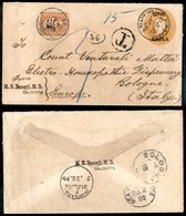 24657 ESTERO - INDIA - Intero Postale One Anna Da Calcutta A Bologna Del 31.7.02 E Qui Tassata (23 Segnatasse) - Andere & Zonder Classificatie