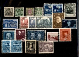 24726 ESTERO - LIECHTENSTEIN - 1921/1949 - Cartoncino Con 22 Valori Del Periodo - Usati (170+) - Andere & Zonder Classificatie