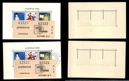 24751 ESTERO - LUSSEMBURGO - 1969 - Juventus 1969 Luxemburg (block 8) - Due Foglietti Uno Nuovo E Uno FDC Con Biglietti  - Autres & Non Classés