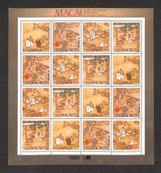 24754 ESTERO - MACAU - 1985 - 25° Anniversario Museo Luis De Camoes (536/539) - Foglietto Con 16 Valori - Nuovo (700) - Andere & Zonder Classificatie