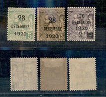 24779 ESTERO - MONACO - 1921 - Soprastampati 20 Dicembre 1920 (48/50) - Serie Completa Di 3 Valori - Nuovi Con Gomma (45 - Sonstige & Ohne Zuordnung
