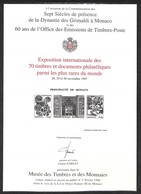 24785 ESTERO - MONACO - 1997 – Prova Di Lusso Dell'emissione Commemorativa Dell'Esposizione Internazionale 1997 – Autogr - Andere & Zonder Classificatie