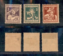 24921 ESTERO - SVIZZERA - 1916 - Pro Juventute (151/153) - Serie Completa Di 3 Valori - Nuovi Con Gomma (100) - Autres & Non Classés