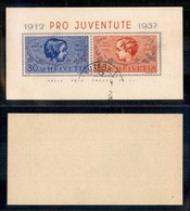 24934 ESTERO - SVIZZERA - 1937 - Foglietto Pro Juventute (BF3) - Annullato (72) - Andere & Zonder Classificatie