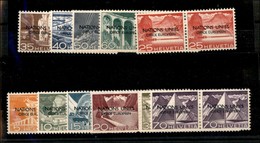 24947 ESTERO - SVIZZERA - 1950 – Serie Tecnica E Paesaggi Soprastampati Nations Unies In Coppie (1/11) – Gomma Integra - Andere & Zonder Classificatie