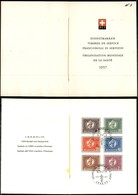 24954 ESTERO - SVIZZERA - 1957 – Servizio  - WHO (26/31) – Libretto PTT - Sonstige & Ohne Zuordnung