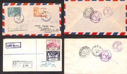 24985 ESTERO - ZANZIBAR - UPU – 1949 – Due Raccomandate Per Gli USA - Autres & Non Classés