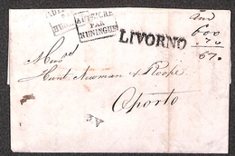 24995 VARIE - PREFILATELICHE E FRANCHIGIE - 1825 – Lettera Da Livorno A Oporto Del 7.2.25 - Altri & Non Classificati