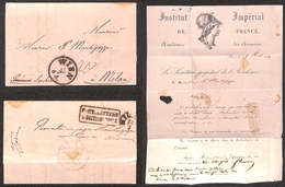 25009 VARIE - PREFILATELICHE E FRANCHIGIE - Parigi 8 Febbraio 1859 – Circolare Per Milano Via Vienna - Andere & Zonder Classificatie