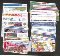 25047 VARIE - VARIE - Lotterie Nazionali – 1978/2005 – Oltre 70 Biglietti (molti FDS) + 40 Cartoline Per Lo Più Nuove De - Sonstige & Ohne Zuordnung