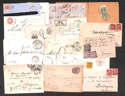 25100 LOTTI E COLLEZIONI - STORIA POSTALE - 1820/1887 – Prefilateliche + Antichi Stati Italiani E Paesi Esteri – 17 Lett - Andere & Zonder Classificatie