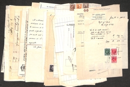 25104 LOTTI E COLLEZIONI - STORIA POSTALE - 1921/1944 – Insieme Di 35 Quietanze E Ricevute Del Periodo Tutte Affrancate  - Other & Unclassified