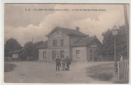 CPA- SAINT-CYR-L'ECOLE- La Gare De Saint-Cyr Grande Ceinture- 1923- Animée - Dép78 -2scans - St. Cyr L'Ecole