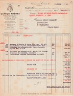 Facture 1940 / CAMION Frères / Fabrication Quincaillerie Poignées Charnières / 08 Vivier Au Court / Ardennes - Altri
