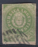 ARGENTINE 1862-1864:  10c, Vert Foncé,  Sans Accent Sur L'U De 'REPUBLICA', (Y&T 6e), Oblitéré, Forte Cote - Gebraucht