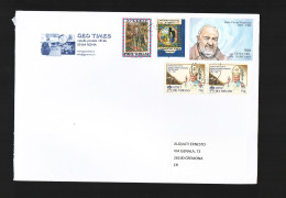 VATICANO- 2009 LETTERA  CON AFF. MISTA ( PADRE PIO / GIOVANNI PAOLO II) - Lettres & Documents