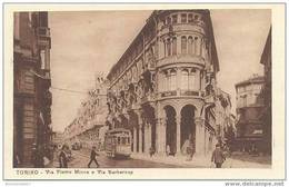 CPA TORINO - Via Pietro Micca E Via Barbaroux - Animée - Tramway - Transportes