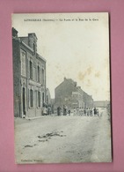 CPA -  Longueau  -(Somme) -  La Poste Et La Rue De La Gare - Longueau