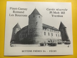 8696 - Cuvée Réservée Place Mobilisation 103 Yverdon  Suisse Pinot-Gamay  & Féchy 2 étiquettes - Militär