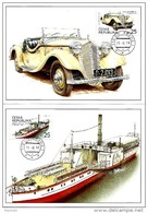 2 Cartes Maximum 2014 Ancien Bateau à Vapeur Roues à Aubes Et Auto Z4 Zbrojovka Brno - FDC