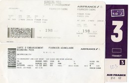 CARTES D'EMBARQUEMENT BOARDING PASS Air France  (lot De 6) - Boarding Passes