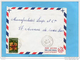 MARCOPHILIE-lettre  NLLE CALEDONIE Pour Françe-cad-THIO  1986 - Stamps  N°321 Fleur-deplanchea-pour Françe - Covers & Documents