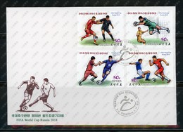 2018 North Korea  Russia 2018 FIFA World Cup 4v Imperforated Stamp FDC - 2018 – Rusland