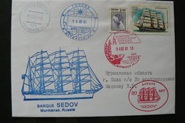 Russie - Lettre De 2001 Avec Oblitération Illustrée Et Cachet Du Bateau - Sedov - Voilier - Boten
