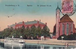 ALLEMAGNE 1922 CARTE POSTALE  DE BRANDENBURG  SALDRIA   ST.JOHANN KIRCHE - Brandenburg