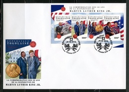 Togo 2018, M. Luther King, Kennedy, 4val In BF In FDC - Kennedy (John F.)