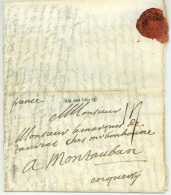 Guerre De La Succession De Pologne - Armee D'Italie - ZEVIO 1735 Verona Montauban Marque D'armee - Army Postmarks (before 1900)