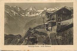 Suisse - Ref D218- Schynige Platte - Hotel Bellevue - Train Ligne De Chemin De Fer - Carte Bon Etat - Bellevue