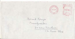 Meter Cover - 15 February 1983 Bruxelles 17 To Faroe Islands - 1980-99