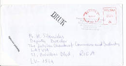 Meter Cover - 10 May 1996 Krakow 1 To Latvia - Briefe U. Dokumente