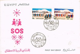 29505. Carta F.D.C. CAIRO (EGypt) 1977. S.O.S. Infantil - Lettres & Documents