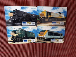 Set Train NMBS 4 Cards  (Mint,Neuve) Very  Rare - With Chip