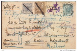 Deutschland, Deutsche Post In China, Österreich Postkarte, 1900 Postkarte St. Johann Im Pongau - Berlin - China .RARE! - Storia Postale