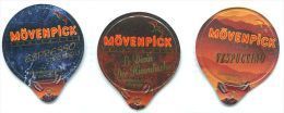 812 - Movenpick  - Serie Complete De 3 Opercules Suisse - Opercules De Lait