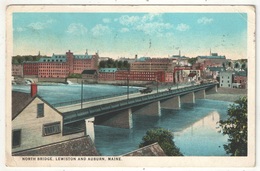 North Bridge, Lewiston And Auburn - 1925 - Lewiston