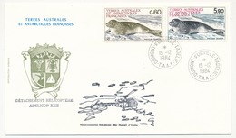 TAAF - Enveloppe Affr. 0,60 Et 5,90 Phoque Crabier - Dumont D'Urville T.Adélie 15/12/1984 - Hélicoptères ADELICOP 22 - Storia Postale