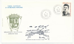 TAAF - Enveloppe Affr. 1,80 Alfred Faure - Dumont D'Urville T.Adélie 15/12/1984 - Hélicoptères ADELICOP 22 - Storia Postale