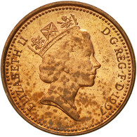 Monnaie, Grande-Bretagne, Elizabeth II, Penny, 1997, TB, Copper Plated Steel - 1 Penny & 1 New Penny