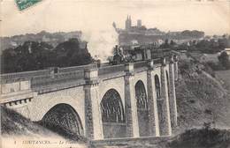 50-COUTANCES- LE VIADUC ET LA VILLE - Coutances