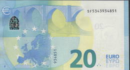 EURO 20  ITALIA SF S017  "34"  DRAGHI  UNC - 20 Euro