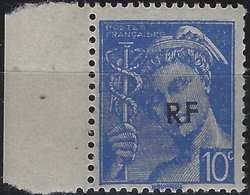 France Mercure N°657** 10c Variété De Surcharge Très Décalée...TTB - Unused Stamps