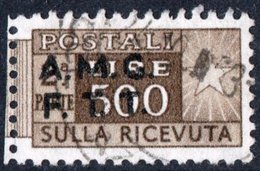 TRIESTE, ZONA A, ITALIA, ITALY, PACCHI POSTALI, PARCEL POST, 1948, FRANCOBOLLO USATO Michel PK12   Scott Q8 - Postal And Consigned Parcels